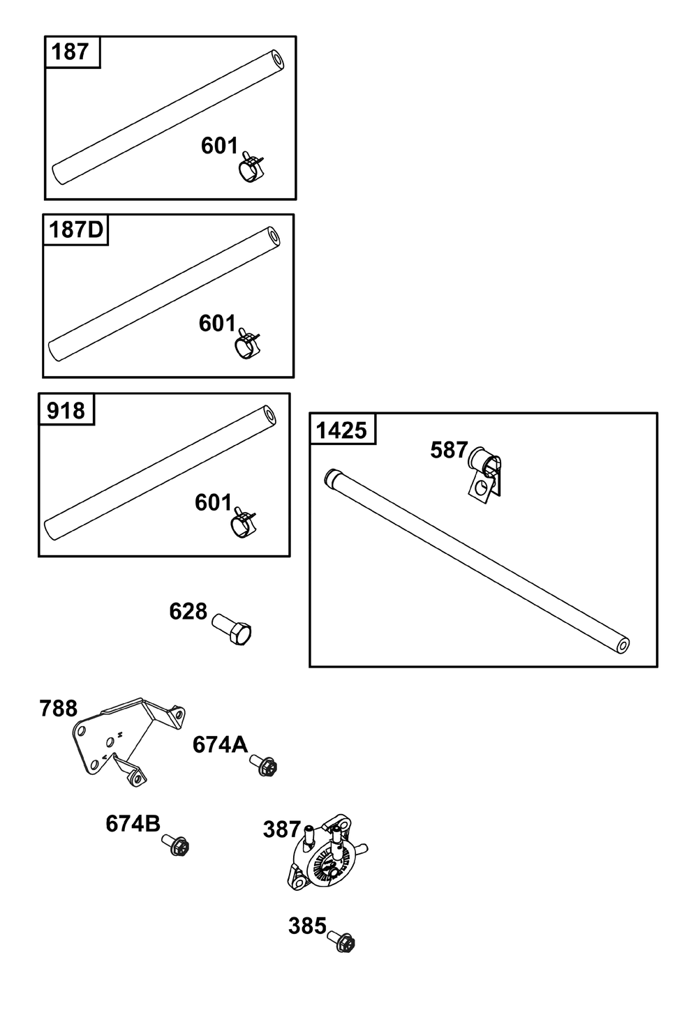 Fuel Supply Group Diagram and Parts List for 356447-0712-G1 200000 - 399999 Briggs and Stratton Engine
